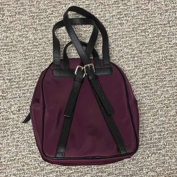 Kate Spade Burgundy Backpack with Black Straps